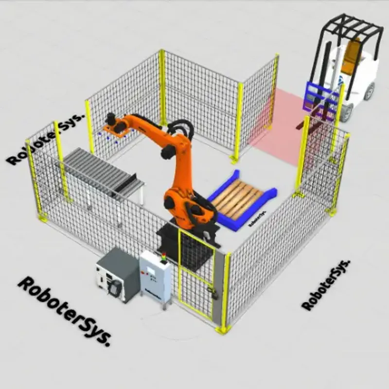 Célula de paletização 1 — RoboterSys
