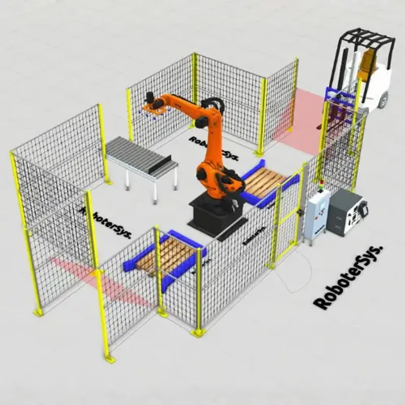 Célula de paletização 2 — RoboterSys