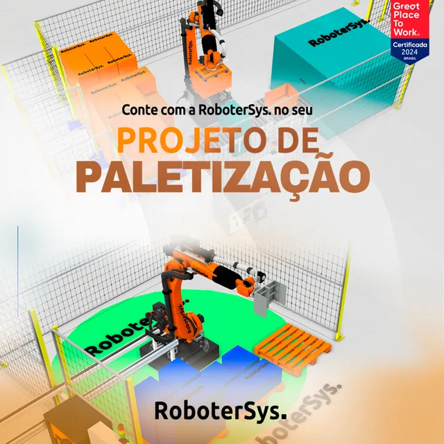 Robôs na Paletização: Benefícios e Razões para Adotar a Célula Robotizada